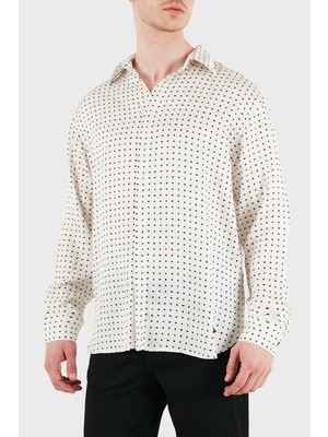 Emporio Armani Desenli Relaxed Fit Uzun Kollu Gömlek Erkek Gömlek EM005762 AF13285 F1184