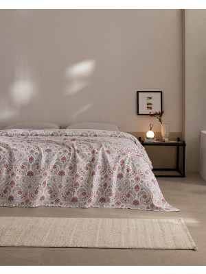 Madame Coco Bretagne Çift Kişilik Pamuklu Ecocell Baskılı Pike - Renkli