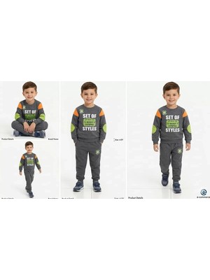 Baby Najmaddin 4/10 Yaş Kargo Cepli Penye Çocuk Takımı Najmaddin