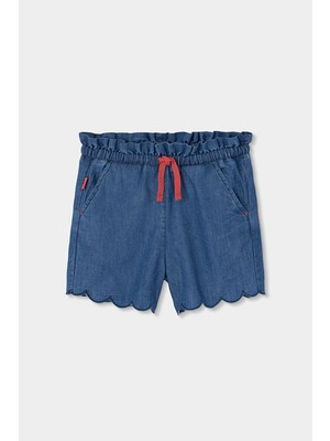 Boboli Beli Lastikli Denim Şort 2 Yaş-6 Yaş Mavi