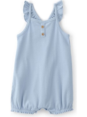 Carter's Kız Bebek Kısa Tulum 3 Ay-24 Ay Mavi