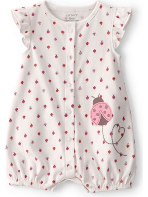 Carter's Kız Bebek Kısa Tulum 3 Ay-24 Ay Bej