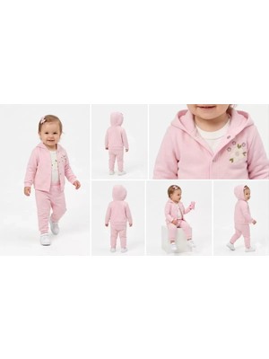 Baby Najmaddin 6/24 Ay Kapşon Ceketli Penye 3lü Bebek Takımı Najmaddin