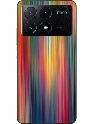 Le Balvo Poco X6 Pro Uyumlu Gökkuşağı Karışımı Baskılı Silikon Kılıf