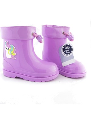 Igor Bimbi Unicornio Malva Mor Çocuk Kar Bot Çizme PVC Malzeme Kaymaz Taban W10253-018