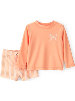 Carter's Erkek Bebek Güneş Koruyucu Mayo Set 6 Ay-24 Ay Turuncu