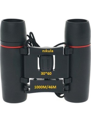 Nikula 30X60 Cepte Taşımalı Kauçuk Kaplamalı Mini Dürbün Siyah