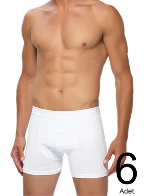 Gümüş 6'lı Paket Likralı Erkek Boxer