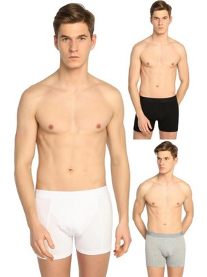 Tutku 3-6-9-12 Li Paket Pamuk Likralı Erkek Boxer Şort