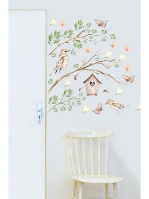 Esa Kids Odanda Cıvıl Cıvıl Bir Bahçe! Esatoys Sevimli Kuşlar ve Kuş Evleri Sticker Seti