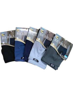 Berrak Erkek Karışık Renk Ince Lastikli Modal Boxer Short 10'lu Paket 4488
