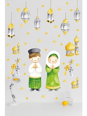 Esa Kids Ramazan Sevincini Odanıza Taşıyın! Esatoys Eğitici Ramazan Duvar Sticker Seti