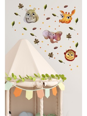 Esa Kids Odanıza Neşe Katacak Minik Dostlar! Esatoys Hayvanlar Temalı Duvar Sticker Seti