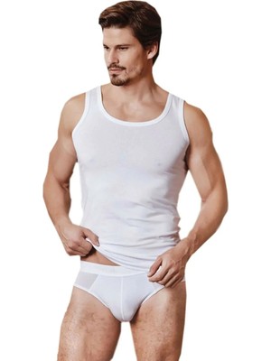 Berrak Erkek Beyaz Atlet ve Slip Külot Takım 5003