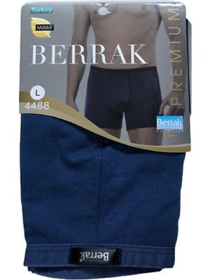 Berrak 5'li Paket 4488 Ince Lastikli Modal Erkek Indigo Boxer Short