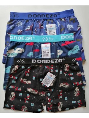 Dondeza Erkek Çocuk Renkli 3'lü Boxer