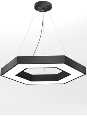 Lekoled Dekoratif  Altıgen Armatür Çap 60CM Beyaz Işık 6500K