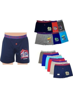 Tutku Erkek Cocuk Elastan Baskılı 7'lipaket Boxer( ) Yeni Sezon