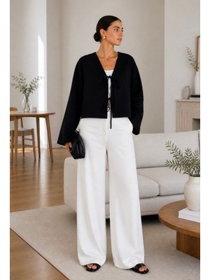 Cng Moda Önü Bağlamalı Kısa Kimono