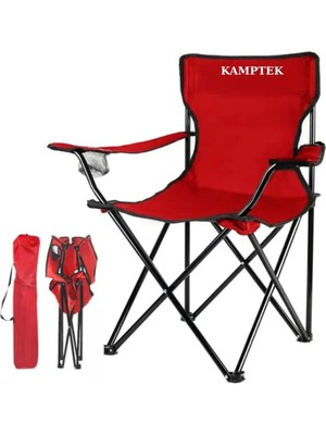 Kamptek Kamp Teknolojisi Sağlam Katlanır Kamp Doğa Piknik Sandalyesi Kılıf Hediyeli