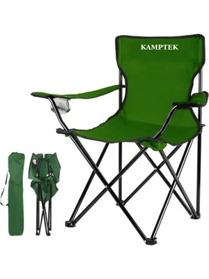 Kamptek Kamp Teknolojisi Sağlam Katlanır Kamp Doğa Piknik Sandalyesi Kılıf Hediyeli