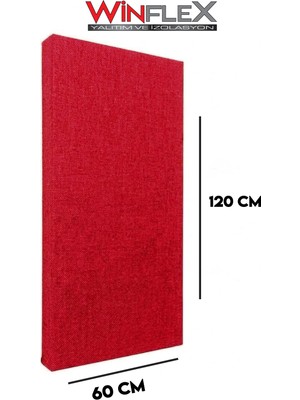 Winflex Akustik Kumaş Kaplı Panel - (60X120CM) Kırmızı