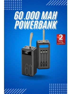 Laraheiser Powerbank Yüksek Kapasiteli 60.000 Mah Hızlı Şarj Şarj Özellikli Batarya