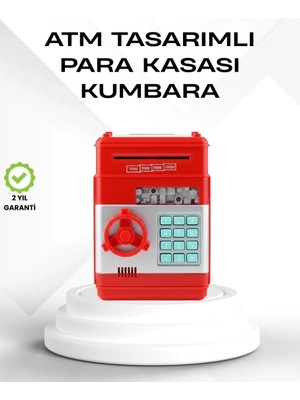 Asil Sepet Asiltech Kırmızı Şifreli Atm Kasa Para Yutan Kumbara
