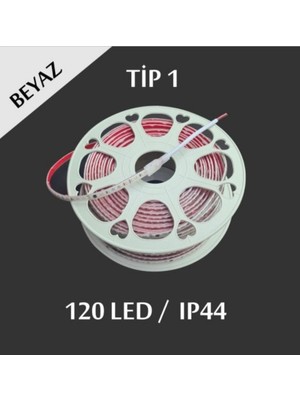Erbay 220V 120 Ledli Şerit LED  Beyaz Işık 50 Metre