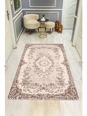 Dolce Mariee Vintage Desenli Dijital Baskı Kaymaz Taban Halı H0886