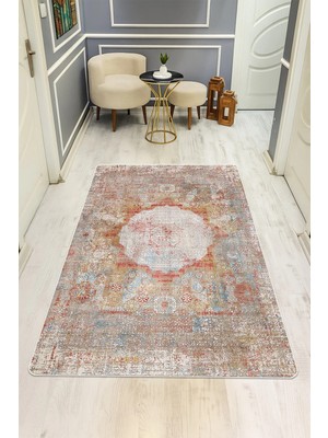 Dolce Mariee Vintage Desenli Dijital Baskı Kaymaz Taban Halı H0930