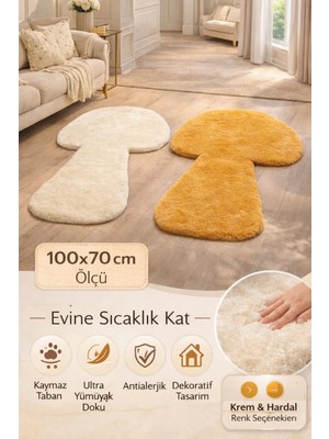 Peluş Halı Mantar Desen 70X100 Paspas Çocuk Odası