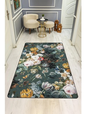 Dolce Mariee Vintage Desenli Dijital Baskı Kaymaz Taban Halı H0934