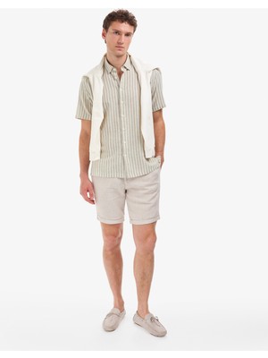 Pierre Cardin Erkek Bej Slim Fit Dokuma Şort 50321827-VR011