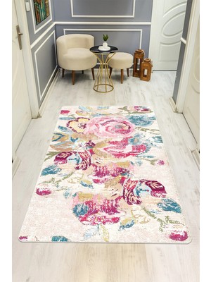 Dolce Mariee Vintage Desenli Dijital Baskı Kaymaz Taban Halı H0933