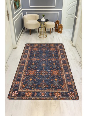 Dolce Mariee Vintage Desenli Dijital Baskı Kaymaz Taban Halı H0737