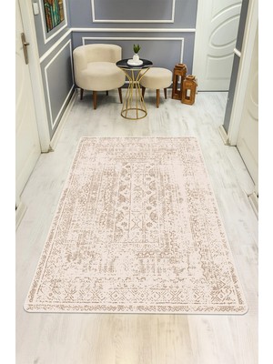 Dolce Mariee Vintage Desenli Dijital Baskı Kaymaz Taban Halı H0884