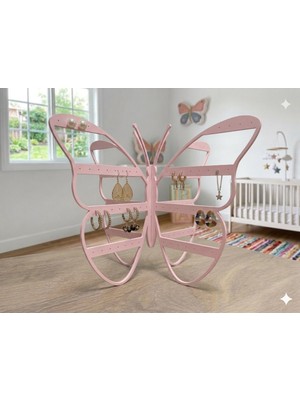 Kelebek Model Küpe Standı, 108 Delikli Takı Düzenleyici, Takı Standı , 4 Bölmeli Küpe Organizer