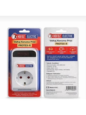 Horoz Protex-R Dijital Akım Korumalı Priz 16A-220V
