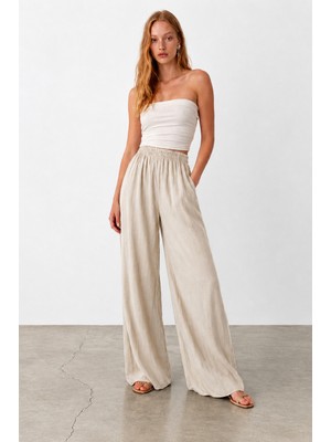 Bisou Keten Rahat Şık Pantolon