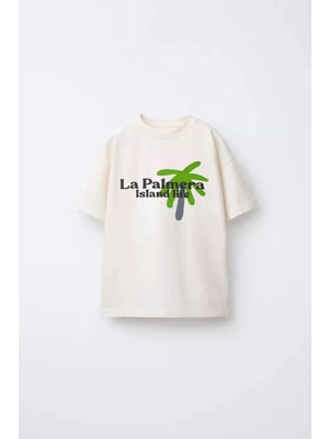 Magu Erkek Çocuk Pamuklu La Palmera Baskılı T-Shirt