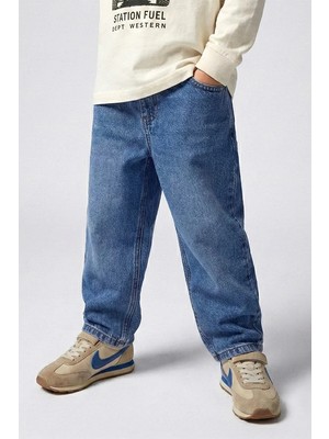 Dmb Boys & Girls Erkek Çocuk Baggy Kalıp Denip Kot Pantolon Indigo 4-9 Yaş