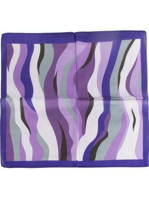 Zenvia Mor Renkli Zr Şifon Fular 50*50 cm