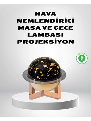 Nevamel® USB Projeksiyon Gece Lambası ve Hava Nemlendirici – Aromaterapi Destekli Taşınabilir Mini