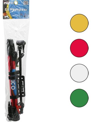 Die Grup Mandallı Uç Mini El Pompası Bisiklet- Top Bisiklet Montaj Aparatlı 30CM Hortum - Top Iğne - Uç (5496)