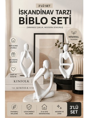 3'lü Iskandinav Düşünür Biblo Set
