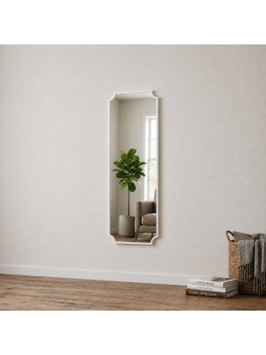 Aypars Atölye Modern MDF çerçeve Boy Aynası 40X120 cm – Minimalist Beyaz Çerçeveli Dekoratif Duvar Aynası 2026 Trend