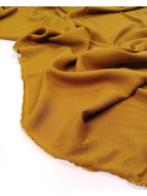 Kumaş Parça Yağ Yeşili Hardal Viskonlu Dokuma Kumaş Tiril Tiril Bluzluk & Elbiselik 145X335CM