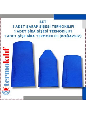 Şarap+Şişe Bira (Boğazsı)+Bira Şişesi Termokılıf Seti