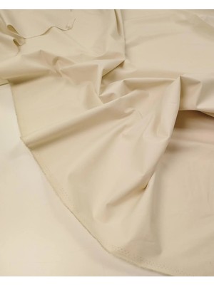 Kumaş Parça Bej Poplin Dokuma Kumaş Yumuşak Pamuklu Gömleklik 150X145CM